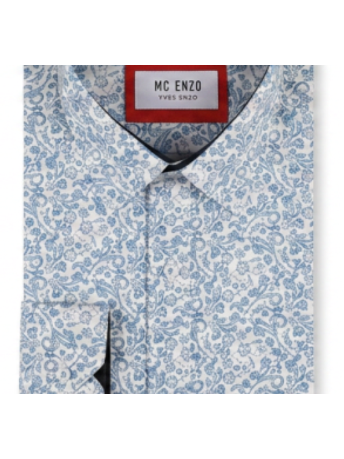 Chemise Fleurie Marine — détail
