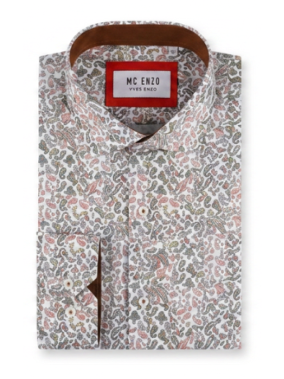 Chemise Paisley Corail