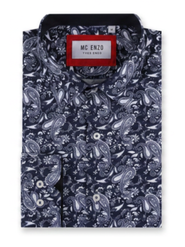 Chemise Paisley Marine
