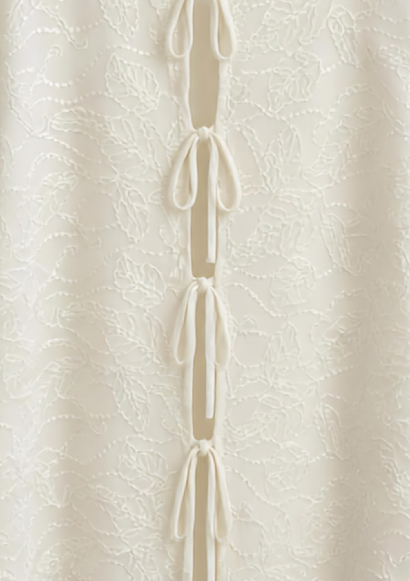 Blouse Nouée Crème — détail