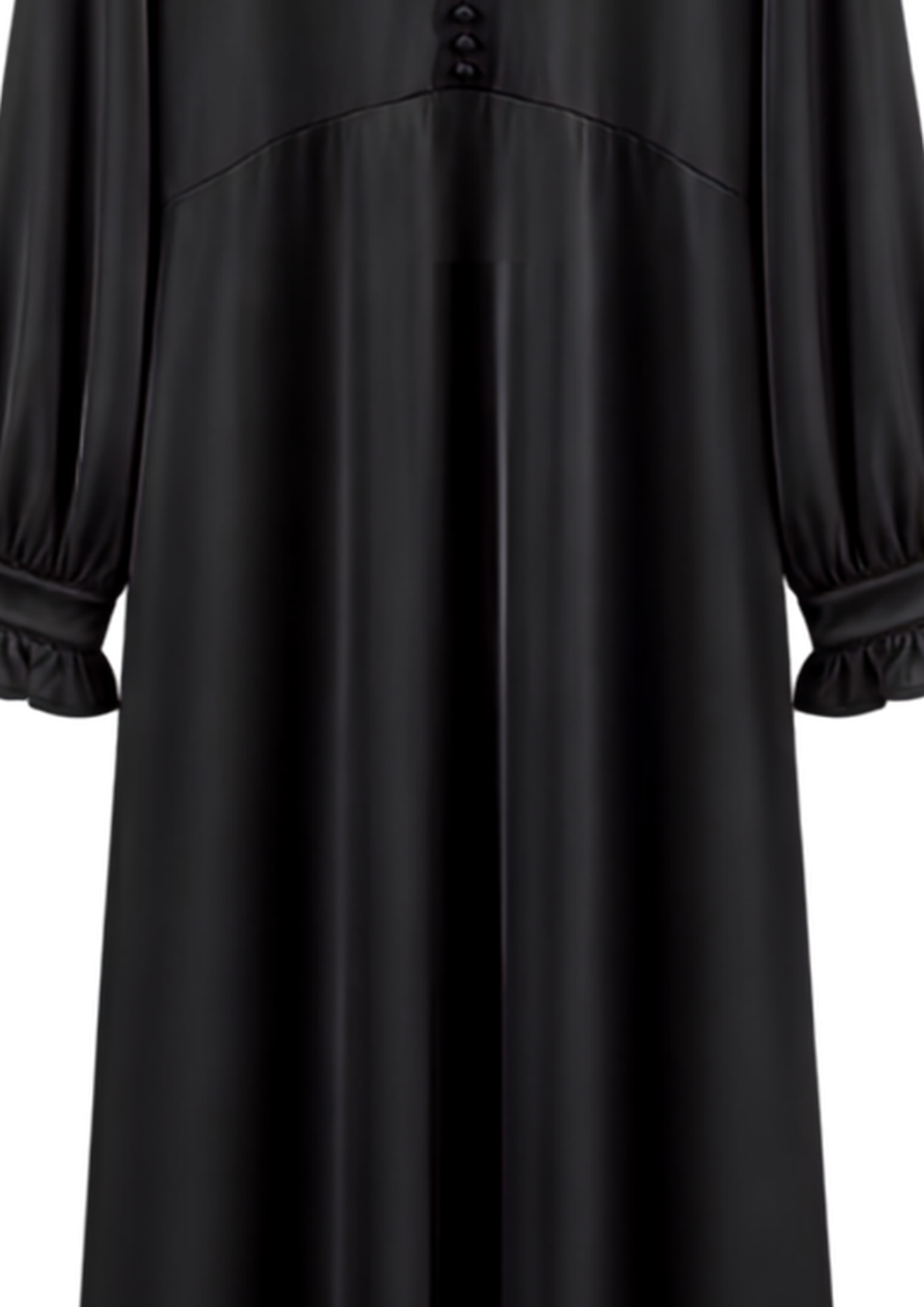 Robe Noire Boutonnée — détail