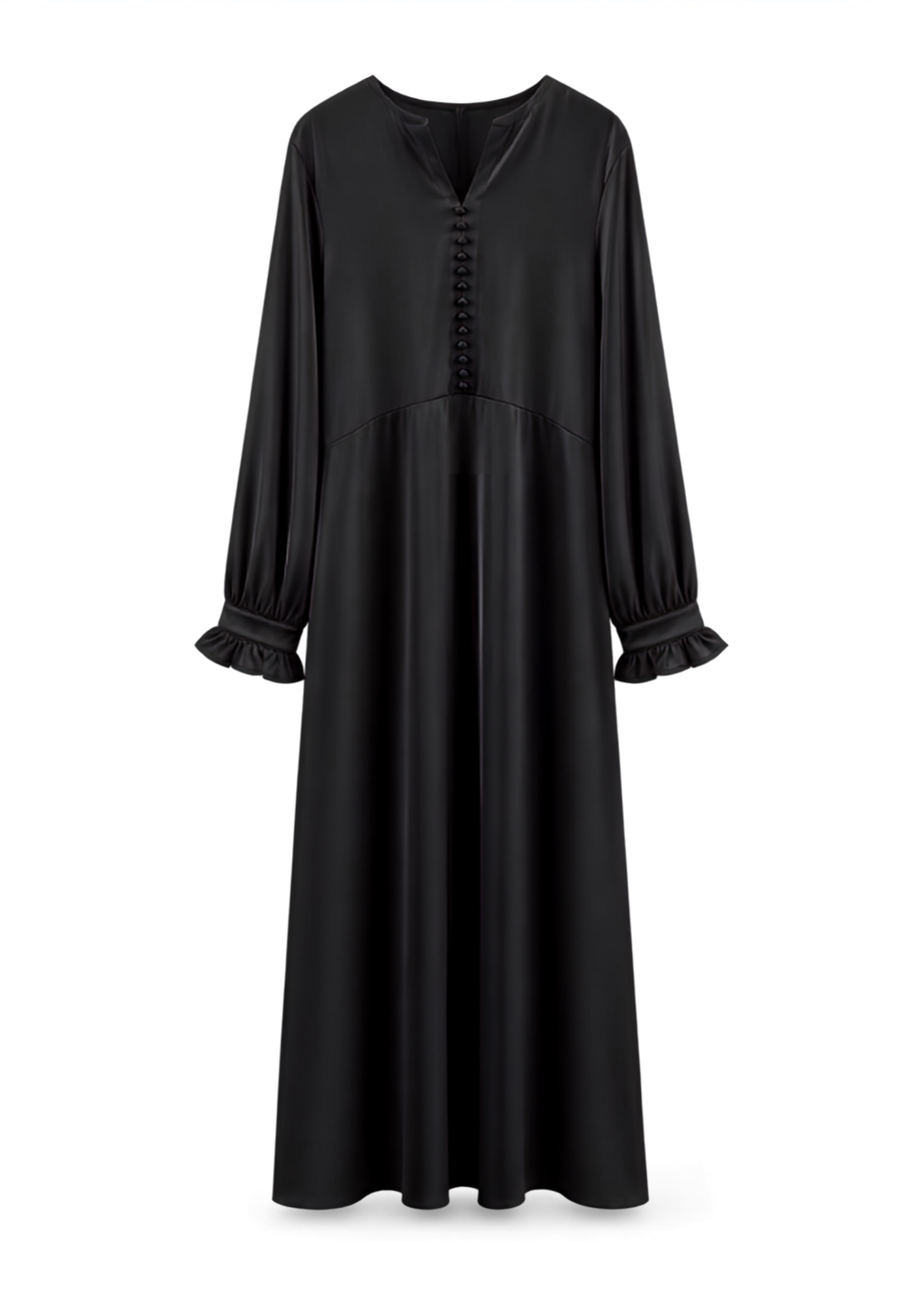 Robe Noire Boutonnée