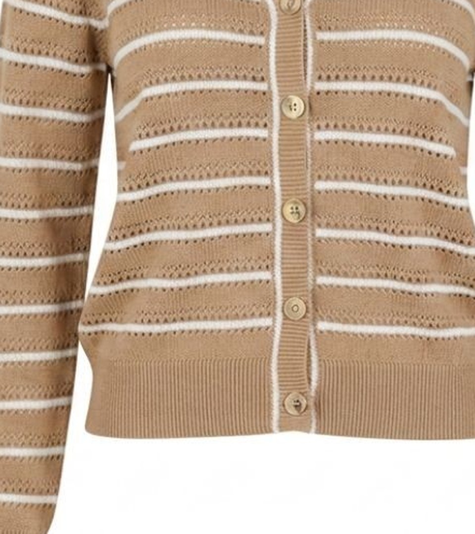 Gilet Taupe à Rayures — détail