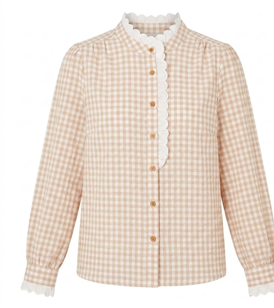 Chemise Beige à Carreaux
