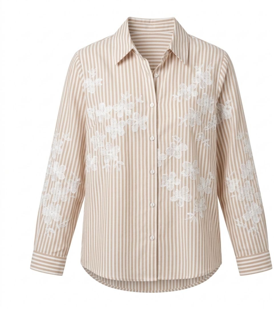 Chemise Beige à Motifs